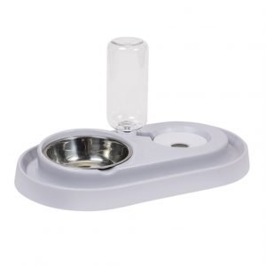 Pet Food Water Feeder with Automatic Water Bottle